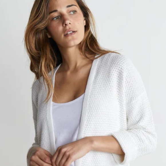Marine Layer cream waffle open knit Cardigan size XS - Picture 9 of 9